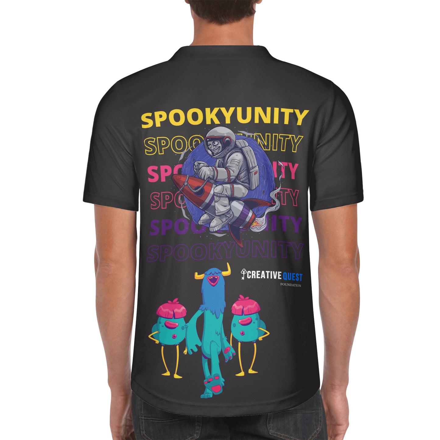 CQF SpookyUnity Short Sleeve Baseball Jersey