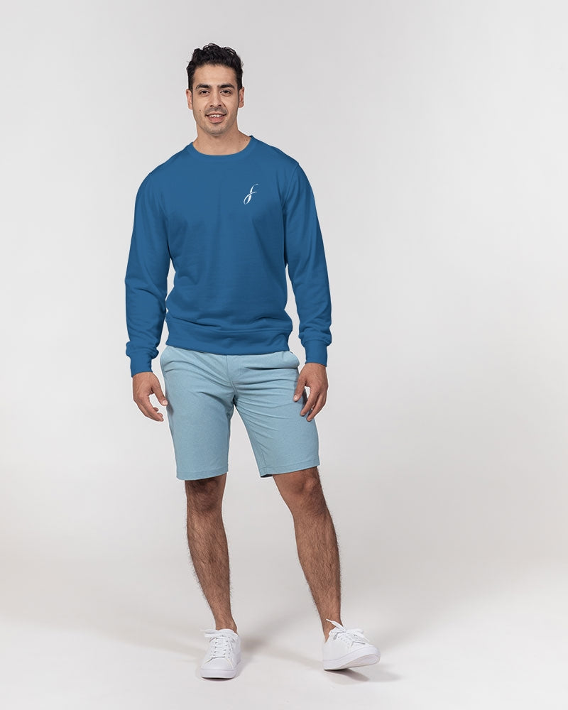 Figaro Classic Blue Men's Classic French Terry Crewneck Pullover