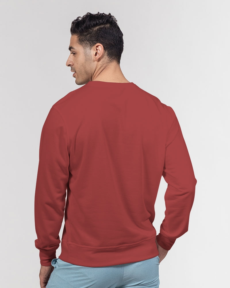 Figaro Samba Red Men's Classic French Terry Crewneck Pullover