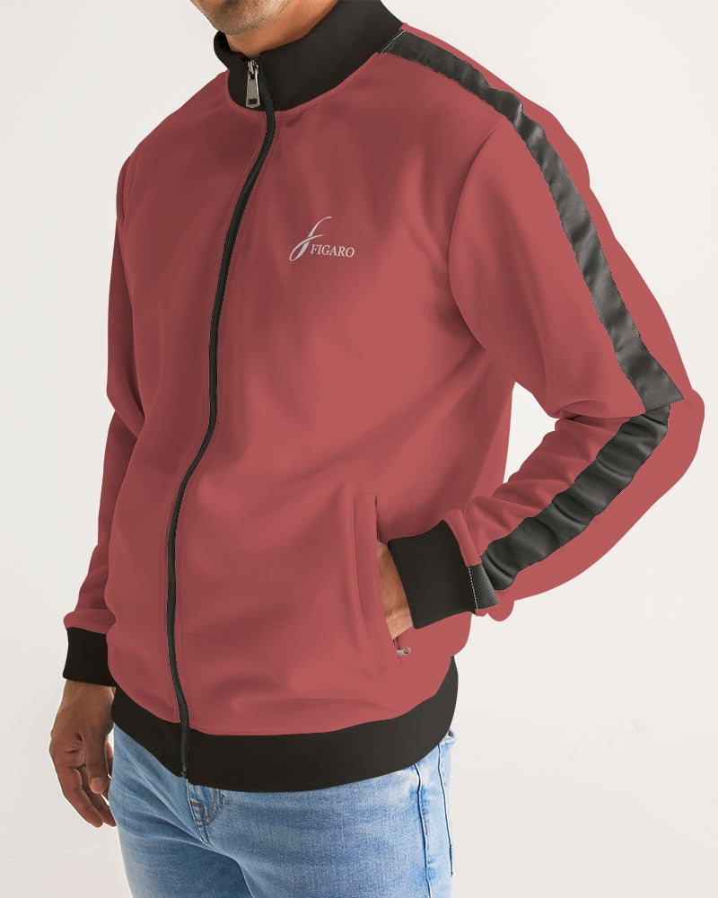 FIGARO Cranberry Men's Stripe-Sleeve Track Jacket