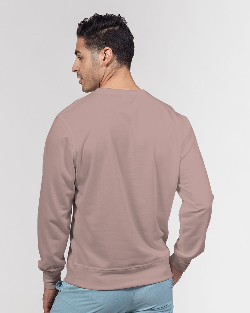 Figaro Rose Tan Men's Classic French Terry Crewneck Pullover